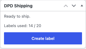 DPD Shipping panel kada je narudžba spremna za slanje